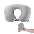 U-Shaped Self Pump up Portable Neck Travel Pillow,   Inflatable for Airplane Travel neck pillow/